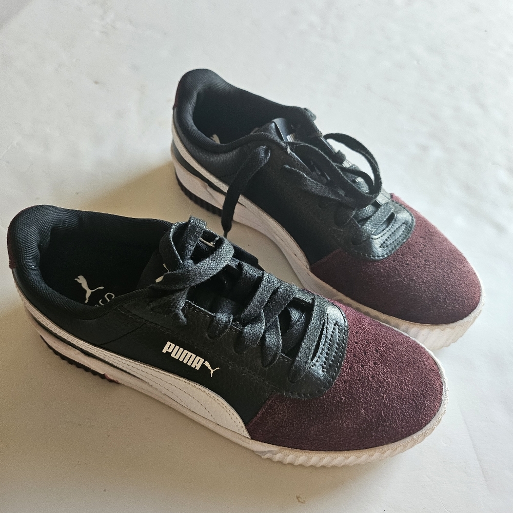 Puma Carina Suede Classic Women's Burgundy sneaker Size 8 - Picture 11 of 11